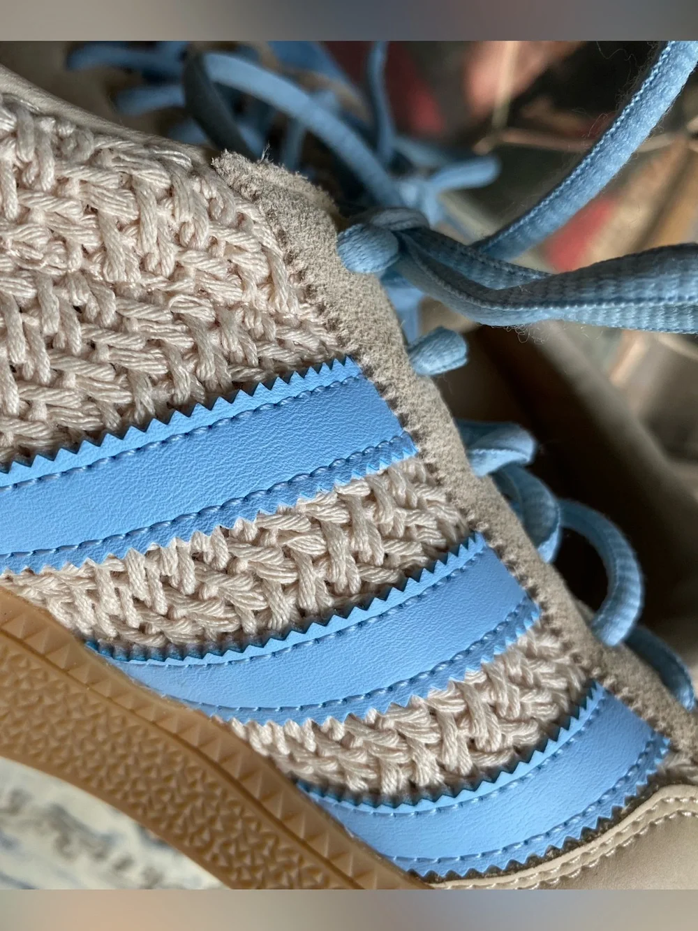 Adidas Handball Spezial Ivory/Baby Blue - CUTE!!! - Picture 4 of 10